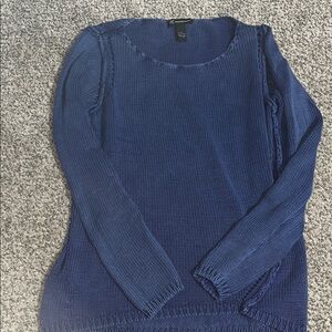 INC International Concepts Navy Blue Crew Neck Sweater